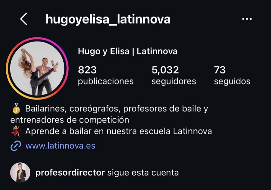 Hugo y Elisa de Latinnova, escuela de baile